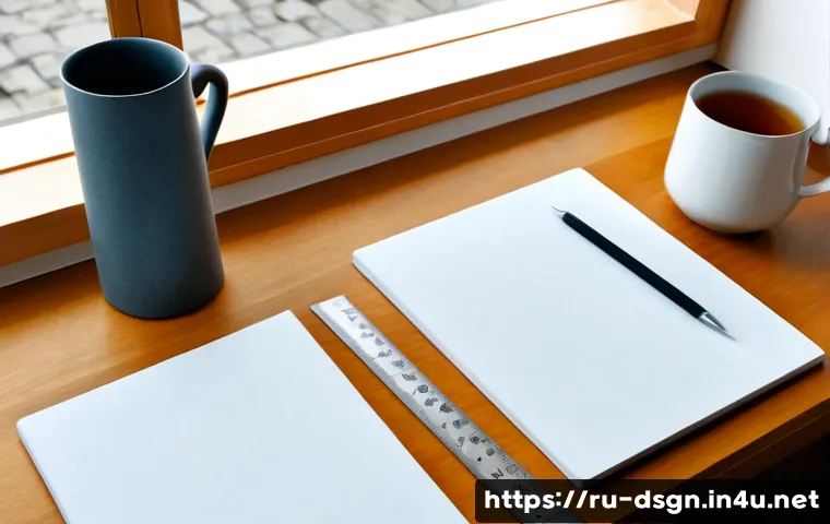 타이포그래피에서 폰트 페어링 팁 - Photorealistic editorial workspace of a Russian graphic designer comparing two elegant blank typogra...